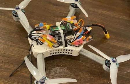 the quadcopter the team built